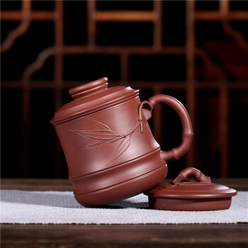 紫砂双盖紫砂盖杯 家藏老紫泥 著名陶艺家制杯高手 韩江