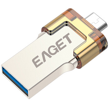 忆捷（EAGET）V80 OTG 16G (MICRO USB+USB3.0双接口)高速手机U盘 珍珠镍色