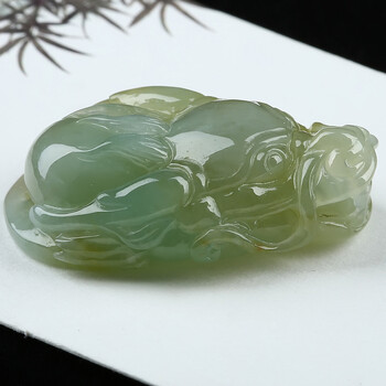 誉满堂珠宝 冰糯种瓜皮绿龙头老大 11.67克