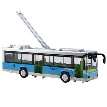 华一儿童合金车模城市巴士北京103路公交公共