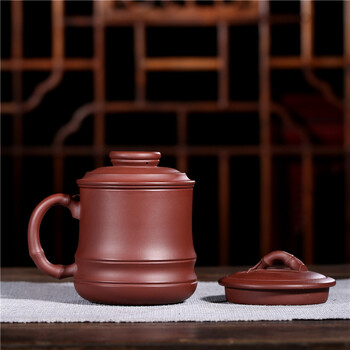 紫砂双盖紫砂盖杯 家藏老紫泥 著名陶艺家制杯高手 韩江