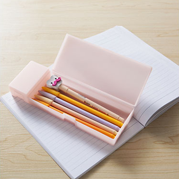 长方形防水化妆品收纳盒 笔盒 粉色 小号