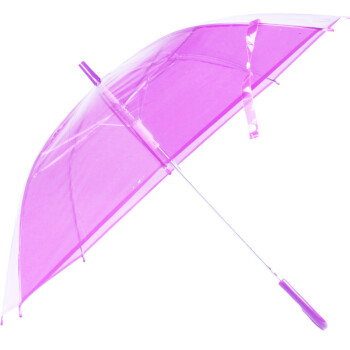 强迪透明伞 成人伞 糖果色雨伞 加厚PVC伞 长柄雨水 长柄伞 轻便易携 紫色(加粗手柄) 伞径92CM