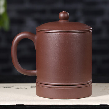 【无欲亦乐】五件套紫砂盖杯 稀有原矿紫泥 做工精致 著名陶艺家 韩江