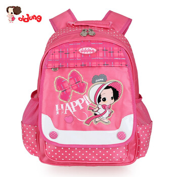 ddung 冬己书包小学生女童1-3年级女生减负护脊双肩包儿童可爱卡通