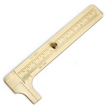 小铜卡尺diy测量工具珠子文玩核桃星月金刚菩提子 100毫米款双刻度