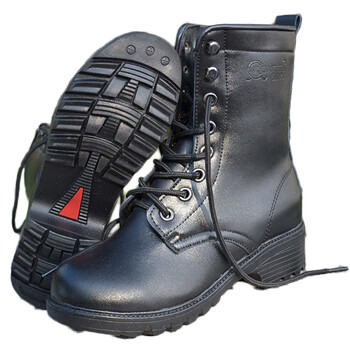 户外鞋服 军迷服饰 凹凸(aotu) 女士军靴 作训靴气高帮羊毛军鞋 黑色