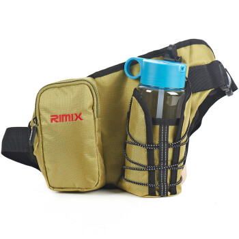 RIMIX 多功能户外运动水壶腰包 男女旅行登山骑行跑步运动休闲包 金绿色