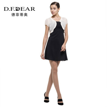 德菲蒂奥/D.F.DEAR2014新款女装时尚背心短外套 白色01 XL