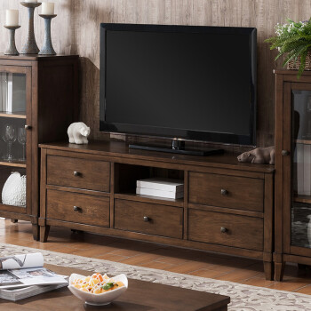 圣蒂斯堡 美式纯实木电视柜简约小户型客厅储物柜地柜矮柜子q123 电视