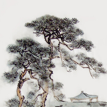 韩永良中国当代著名山水画家 《清音》