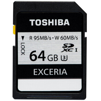 东芝（TOSHIBA）EXCERIA 极至瞬速 U3 SDXC-64G 读95M写60M 支持4K高清