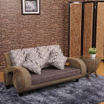 丰代 藤沙发组合天然印尼藤编沙发客厅沙发五件套单双三人真藤椅沙发