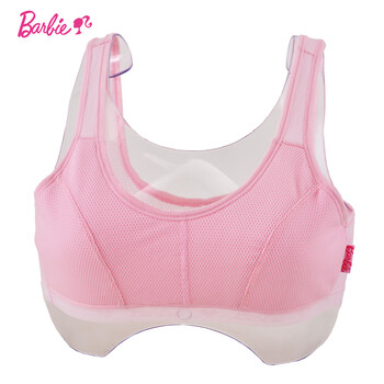 芭比(barbie)纯棉女生少女文胸发育期中学生小背心式内衣运动超薄透气
