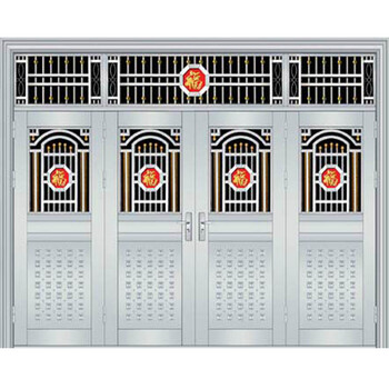 米伽罗 佛山厂家直销定做不锈钢防盗四开大门不锈钢304进户四扇大门