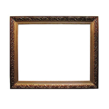 【佳彩天颜】 实木diy数字油画外框木框相框画框 欧式简约 金色花型