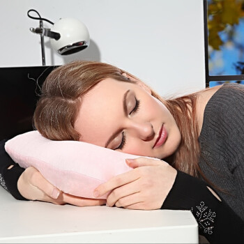 Sleep Science美国斯利普万用记忆枕头 旅行枕 护颈枕头颈椎保健枕芯 抱枕靠垫 浅粉 32*23*8cm