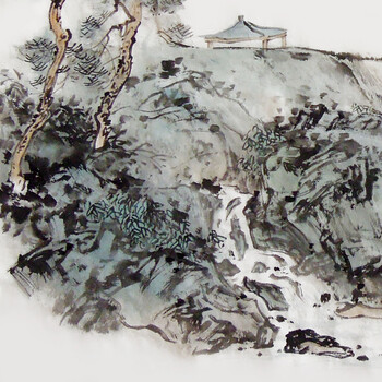 韩永良中国当代著名山水画家 《清音》