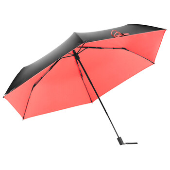 蕉下Banana Umbrella Air纯色杜鹃红超轻防晒太阳伞遮阳伞 杜鹃红五折款-麻布伞套
