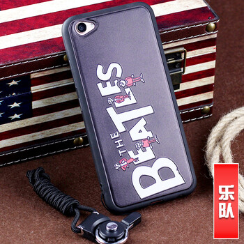 vivox9手机壳硅胶女款步步高x9磨砂卡通软壳挂绳男 x9黑乐队