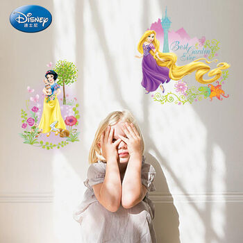 abq sounds of nature 迪士尼公主墙贴画贴纸客厅儿童房幼儿园玻璃