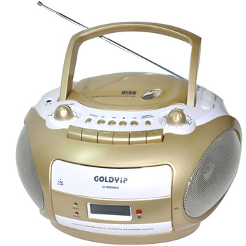 金业(goldyip)cd-9226muc cd收录机磁带内外录音fm/usb/sd卡粉色 金色
