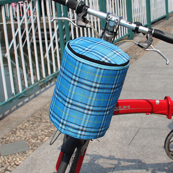 自行车车篮前车筐单车篮折叠车车筐菜篮帆布车篓自行车篮子挂篮儿童