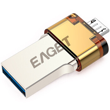 忆捷（EAGET）V80 OTG 16G (MICRO USB+USB3.0双接口)高速手机U盘 珍珠镍色
