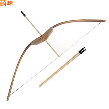 水时尚 儿童弓箭射击玩具 木制射箭玩具木质传统弓箭射击玩具