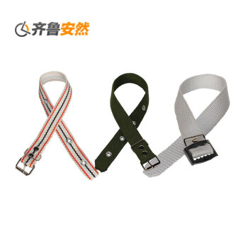 齐鲁安然 脚扣带 电杆电工登杆脚扣带 6-18米 15米水泥杆爬杆铁制鞋安全带 脚爬脚扣保险带 配件 军绿色卡扣