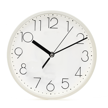 欣尘 现代钟表简约圆形壁挂钟时钟静音客厅装饰石英钟 s8951-a白色230