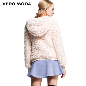 Vero Moda柔软泰迪毛连帽女士连帽短外套|314409004 020白色 170/88A/L