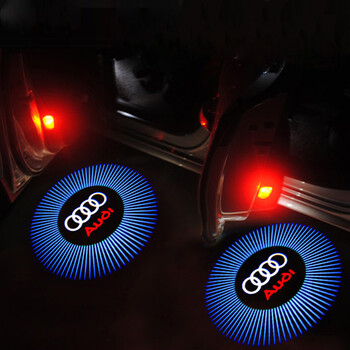 骏仁 奥迪车门迎宾灯 汽车车门装饰投射灯 镭射照地灯 a款一2个装 11