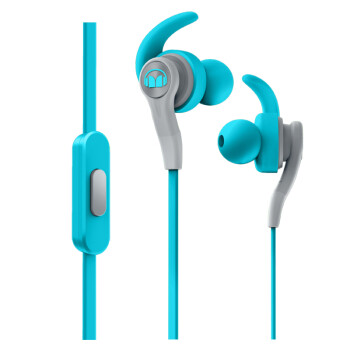 魔声（Monster）iSport Compete 爱运动竞争入耳式运动耳机 带麦手机耳机 单键线控防汗耳塞跑步耳机 蓝色