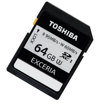 东芝（TOSHIBA）EXCERIA 极至瞬速 U3 SDXC-64G 读95M写60M 支持4K高清