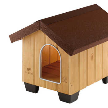 > ferplast意大利进口 中小大型实木宠物猫狗屋木质狗窝 房子木窝屋