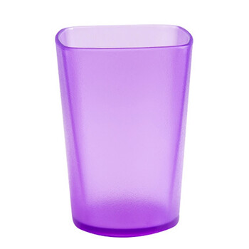 1933磨砂半透明质感家庭杯子 情侣立体水杯饮料杯创意刷牙杯 紫色2个