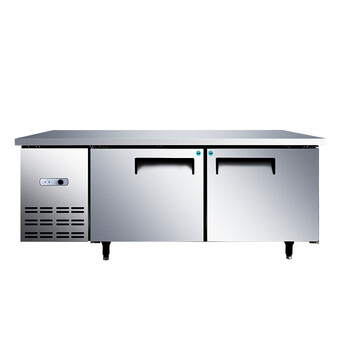 8米 商用厨房冰柜 全冷冻工作台 不锈钢操作台 冰柜 冷柜(银灰色) td