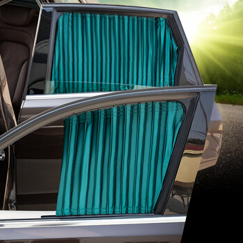 车小孩 专用汽车遮阳帘窗帘车用防晒帘百叶布轨道 墨绿色 朗逸 速腾