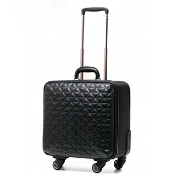 cose高端旅行箱包360度超静音万向轮登机箱男女拉杆箱行李箱 16寸黑