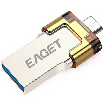 忆捷（EAGET）V80 OTG 16G (MICRO USB+USB3.0双接口)高速手机U盘 珍珠镍色