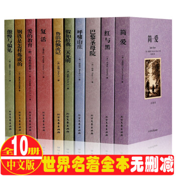 世界十大名著全套10册呼啸山庄简爱巴黎圣母院红与黑傲慢与偏见 摘要书评试读 京东图书