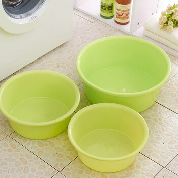 洗脸洗衣盆脸盆时尚耐加厚家用洗漱储水盆大号塑料洗脚 绿色四件套
