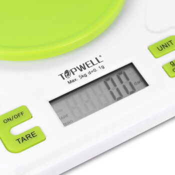 
                                        TOPWELL TOP905厨房秤烘焙秤高精度电子称1g-5kg                  