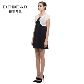 德菲蒂奥/D.F.DEAR2014新款女装时尚背心短外套 白色01 XL