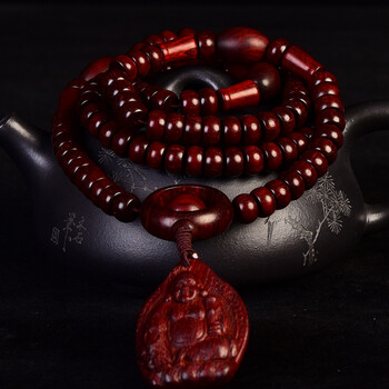 8x5mm小叶紫檀佛像项链男女款高密度c-400 a7