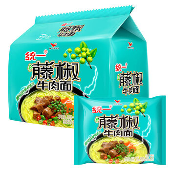 统一藤椒牛肉面 102克*5袋