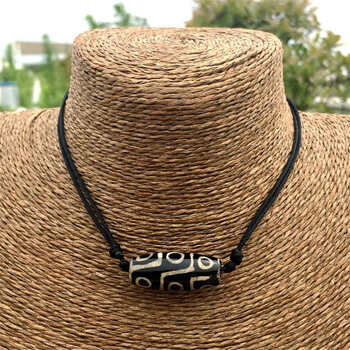 亿生臻爱 项链男短款玛瑙天珠锁骨链天珠项链饰品 小号