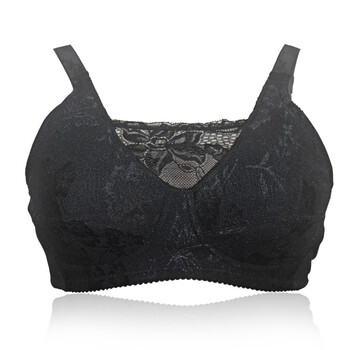 昂蝶义乳文胸 硅胶术后假乳房胸罩抹胸内衣 黑色 75c