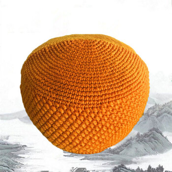 隆 佛教僧帽佛帽男女居士帽秋冬季保暖毛线帽供养师父手工和尚帽子